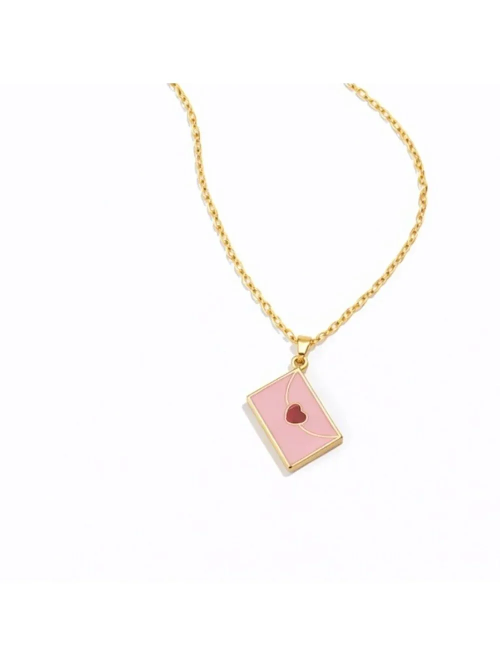 New! Pink Love Letter Charm Necklace NWOT (3007)